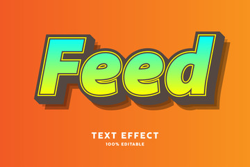 Green Modern with yellow outline text effect