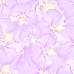 Naklejka na ściany i meble Pink orchids flowers pattern