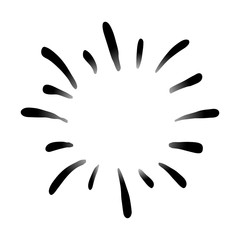 Obraz premium hand drawn doodle starburst, sunburst. doodle design element. vector illustration