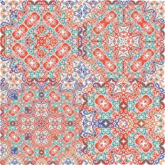 Antique ornate tiles talavera mexico.