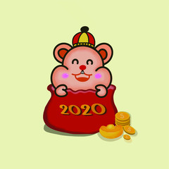 Chinese New Year 2020 rat Gold and Silver