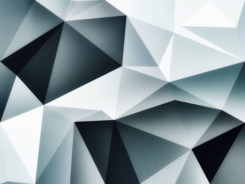 Black and white polygon pattern backdrops. Beautiful geometric gradient background. Templates for placards, reports, banners, flyers and presentations. © Ariya