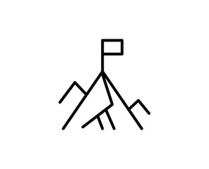 Podium line icon