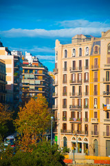 Fototapeta premium Tourists destination Barcelona, Spain. Barcelona is known as an Artistic city located in the east coast of Spain..