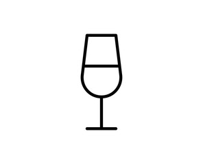 Wineglasses line icon