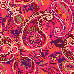 Original traditional oriental vintage paisley pattern in a modern version.