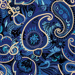 Original traditional oriental vintage paisley pattern in a modern version.