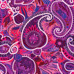 Original traditional oriental vintage paisley pattern in a modern version.