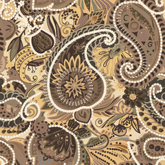 Original traditional oriental vintage paisley pattern in a modern version.