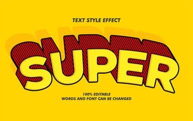Super Bold Text Style Effect - obrazy, fototapety, plakaty