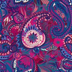 Original traditional oriental vintage paisley pattern in a modern version.