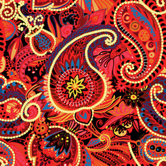 Original traditional oriental vintage paisley pattern in a modern version.