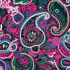 Original traditional oriental vintage paisley pattern in a modern version.