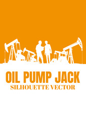 Oil rig industry silhouettes background,Vector illustration.	