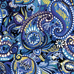 Original traditional oriental vintage paisley pattern in a modern version.