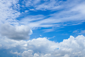 Naklejka na ściany i meble blue sky with white cloud natural background