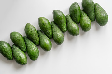 the avcado chain cretive flat lay idea isolated on the table with copy space