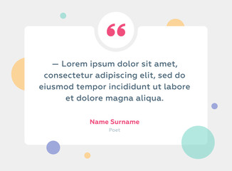The quote template on an abstract background.
