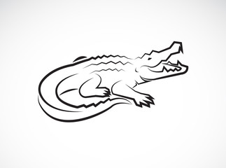 Vector of crocodile design on white background. Wild Animals. Reptile. Easy editable layered vector illustration.