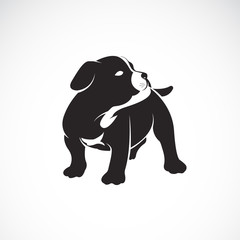 Vector of puppy on white background. Dogs. Pet. Animal. Easy editable layered vector illustration.