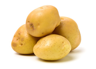 New potato isolated on white background 