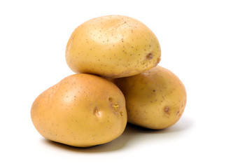 New potato isolated on white background 