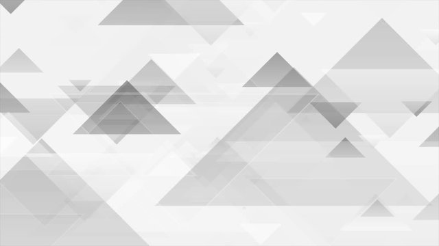 Grey minimal triangles. Hi-tech abstract geometric background. Futuristic modern low poly motion design. Video animation Ultra HD 4K 3840x2160