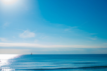 Spanish Beach Resort in Barcelona, Spain. Sitges area is known as a beach resort town.