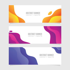 Obraz premium Set of Modern Colorful Abstract Banners