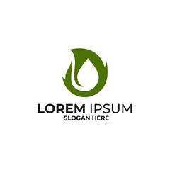 Droop Leaf Logo Vector