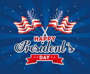 Flags design, Usa happy presidents day united states america independence nation us country and national theme Vector illustration