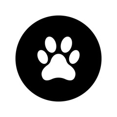 animal paw print icon vector