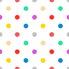 polkadot colorful pattern background vector