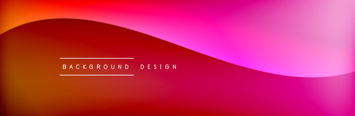 Flowing waves with 3d shadow effects and fluid gradients. Dynamic trendy abstract background. Vector Illustration