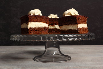 Cream Pie. Chocolate Sponge Cake filled with whipped cream.