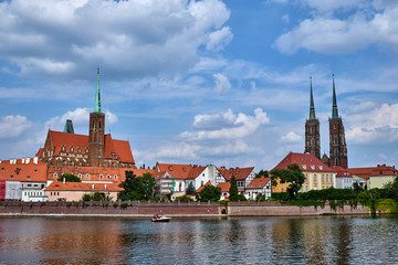 The Cathedral Island with Cathedral of St. John in Wroclaw, Poland