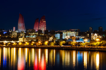 Fototapeta na wymiar Night Baku