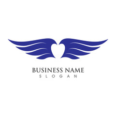 Wing Logo Template vector illustration concept design