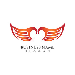 Wing Logo Template vector illustration concept design