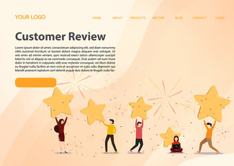 Customer reviews concept