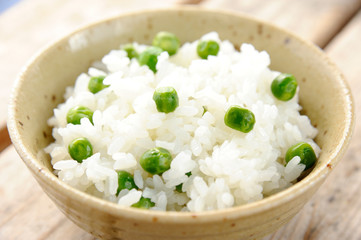 グリーンピースの炊き込みご飯