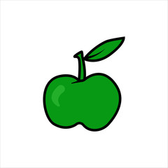 Apple flat icon.  Design template vector