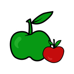 Apple flat icon.  Design template vector