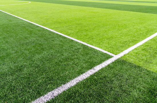 Football Field With Synthetic Grass