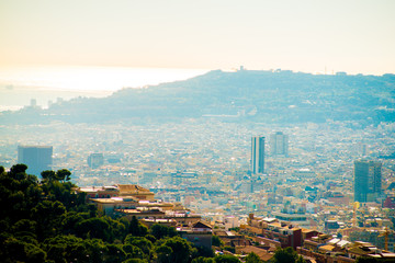 Obraz premium Tourists destination Barcelona, Spain. Barcelona is known as an Artistic city located in the east coast of Spain..