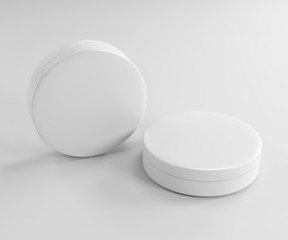 Package design cosmetic, cream, ointment products on white background