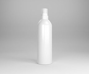 Bottle for skin, deodorant, after shave, perfume, lotion, shampoo, gel, isolated on white background. 3d illustratiot.