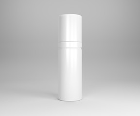 Bottle for skin, deodorant, after shave, perfume, lotion, shampoo, gel, isolated on white background. 3d illustratiot.