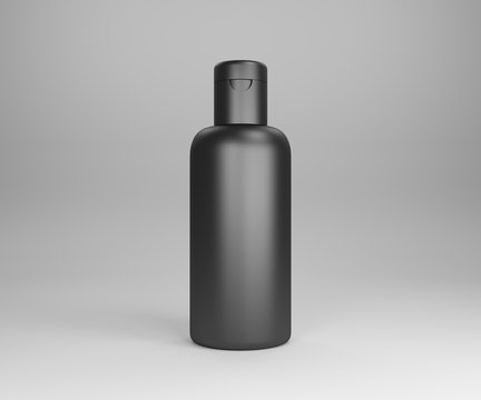 Cosmetic bottle mockup, shampoo, conditioner and shower gel for hair and skin on white background. 3D illustration. 3D rendering.