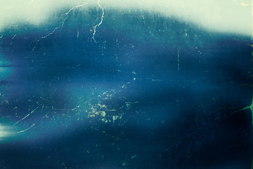  Background blue vintage wall with peeling paint